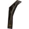 Ekena Millwork Galveston Wrought Iron Bracket, (Triple center brace), Antiqued Pale Gold 2"W x 5 1/2"D x 8"H BKTM02X05X08TGLAPG - alternate 1